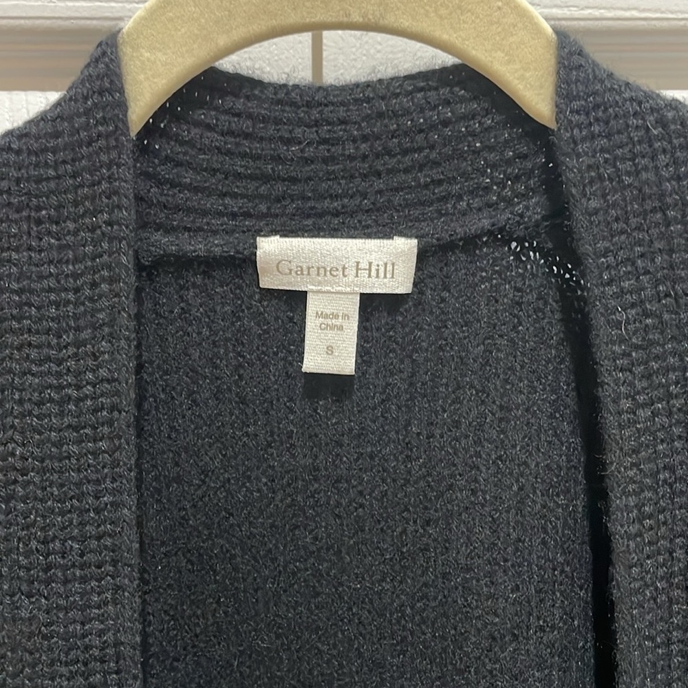 Garnet Hill 100% cashmere full length cardigan - Picture 3 of 17